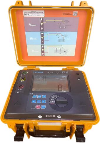 Digital Ground Resistance Tester Meters 2 3 Wire Digital Earth Resistance Tester with Range 0.00ohm to 2000ohm Earth Voltage Range 0 to 600V 400 Data Storage Lithium Battery IEC61010-1 in Saudi Arabia