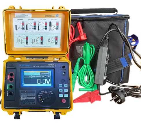 High Voltage Insulation Tester Insulation Resistance Tester Kit Megohmmeter Megohm Meter with Range 0.50MΩ-2.00TΩ Resistance 5Kv Voltage Ramp Test&Filtered Resistance Test Mode in Saudi Arabia