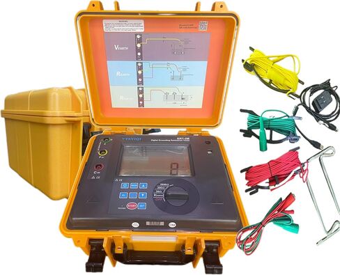 Digital Earth Ground Resistance Tester Meters 2 3 Wire Earth Resistance Tester with Range 0.00ohm to 2000ohm Range 0 to 600V 400 Groups Data Storage IEC61010-1 Standard in Saudi Arabia