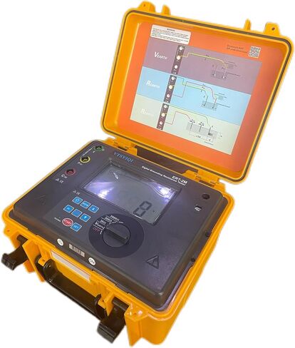 Digital Earth Ground Resistance Tester Meters 2 3 Wire Earth Resistance Tester with Range 0.00ohm to 2000ohm Range 0 to 600V 400 Groups Data Storage IEC61010-1 Standard in Saudi Arabia