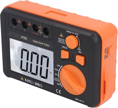 LCD Display Tester, Earth Insulation Tester Digital Grounding Meter LCD Backlight Display Knob, Insulation Meters in Saudi Arabia