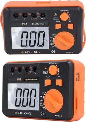 LCD Display Tester, Earth Insulation Tester Digital Grounding Meter LCD Backlight Display Knob, Insulation Meters in Saudi Arabia