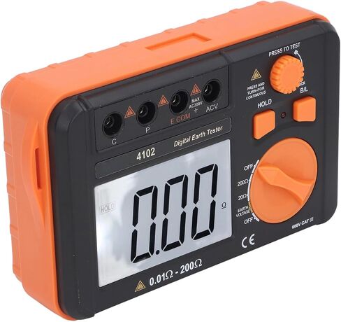 LCD Display Tester, Earth Insulation Tester Digital Grounding Meter LCD Backlight Display Knob, Insulation Meters in Saudi Arabia