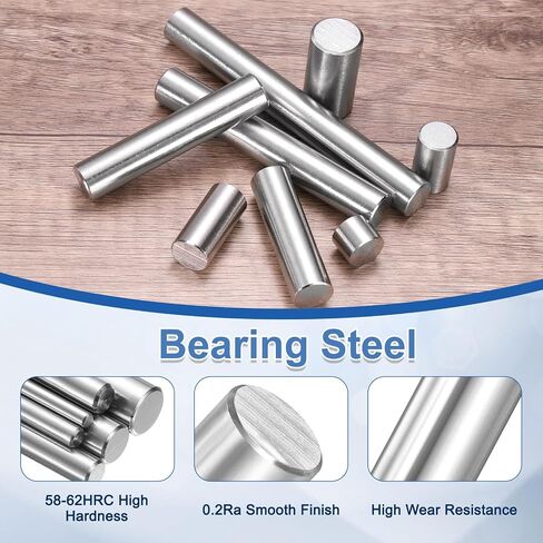 uxcell 100 PCS 2MM × 20 مم دبابيس داويل تحمل الصلب أسطواني دبوس الدبابيس الداعمة الدعم الدعم PEG PIG ROD العناصر الأوتاد الجرف المعدني +/- 0.02 مم تحمل قطرها ، نغمة الفضة in Saudi Arabia