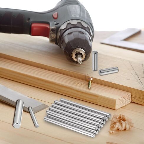 uxcell 100 PCS 2MM × 20 مم دبابيس داويل تحمل الصلب أسطواني دبوس الدبابيس الداعمة الدعم الدعم PEG PIG ROD العناصر الأوتاد الجرف المعدني +/- 0.02 مم تحمل قطرها ، نغمة الفضة in Saudi Arabia