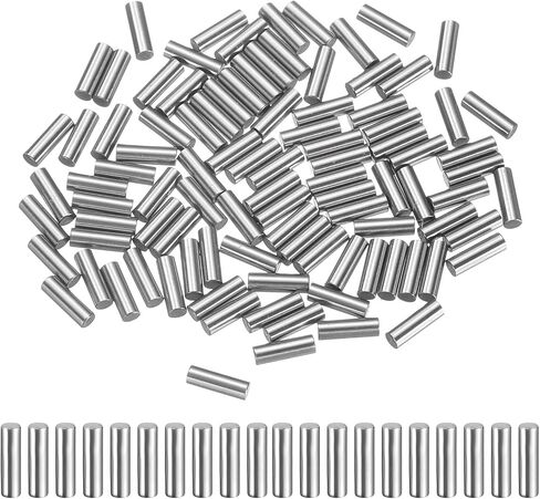 uxcell 100 PCS 2MM × 20 مم دبابيس داويل تحمل الصلب أسطواني دبوس الدبابيس الداعمة الدعم الدعم PEG PIG ROD العناصر الأوتاد الجرف المعدني +/- 0.02 مم تحمل قطرها ، نغمة الفضة in Saudi Arabia