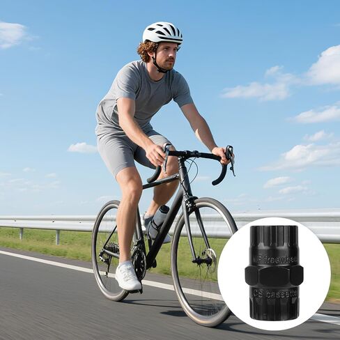 Bike Cassette Removal Tool, Steel Cassette Lockring Remover Bicycle Removal Socket Durable Bike Repair Accessories for MTB in Saudi Arabia