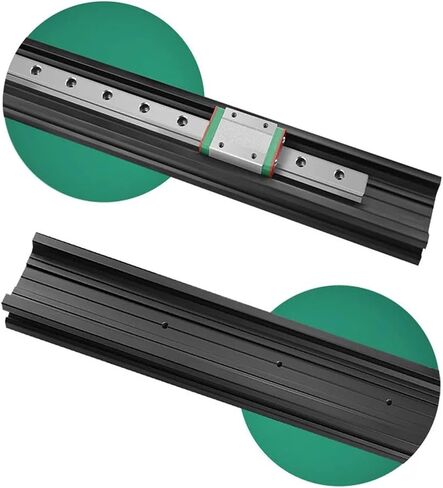 2-pack MGN12C/12H 2040 ملف تعريف الألومنيوم دليل خطية خطية الدليل خط خطية قوس السكك الحديدية (500 مم ، MGN12H) in Saudi Arabia