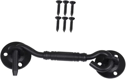 Nuobesty Stefless Steel Window Hook Latch Highted Black Matte Security Lock Barn Door Door for Windows and Sheds Sturdy Sliding Partication Easy Tertic in Saudi Arabia
