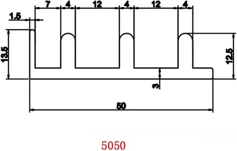 2pcs 5050 Aluminum Rail Sliding Door Frame Guide Rail 1530 Slide 100-1200mm(150mm) in Saudi Arabia