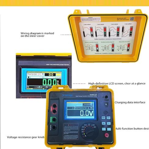 High Voltage Insulation Resistance Tester Kit 5Kv Insulation Resistance Tester for High-Capacity High-Voltage Strongly Induced Electrical with 2 Teraohms Resistance 5Kv Voltage in Saudi Arabia