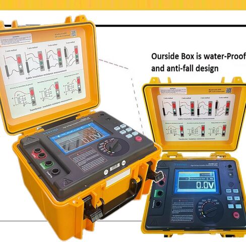 High Voltage Insulation Resistance Tester Kit with Rated Voltage 250V 500V 1KV 2.5KV 5KV Storage Function 2 Teraohms Resistance 5Kv Voltage IEC61010-1 Standard in Saudi Arabia
