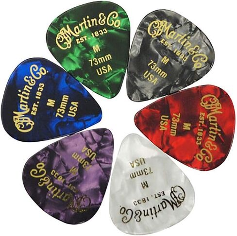 Pack of 6 Medium Plectrums - Assorted Colours in Saudi Arabia