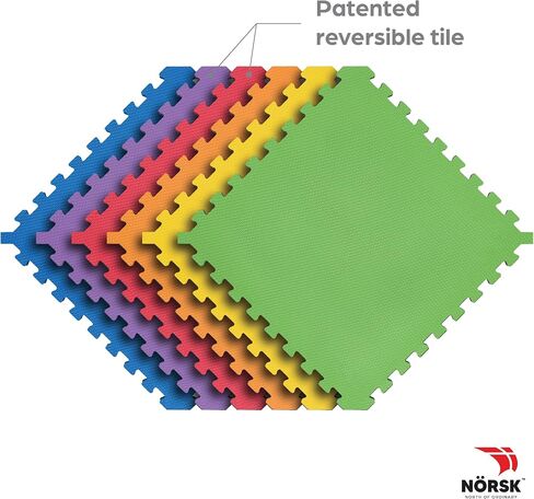 Norsk Dual-Sided Reversible 1/2" Foam Exercise Mats for Home Gym - Interlocking EVA Foam Tiles in Saudi Arabia