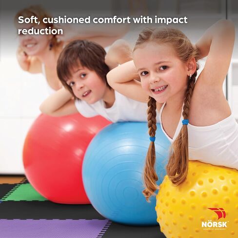 Norsk Dual-Sided Reversible 1/2" Foam Exercise Mats for Home Gym - Interlocking EVA Foam Tiles in Saudi Arabia