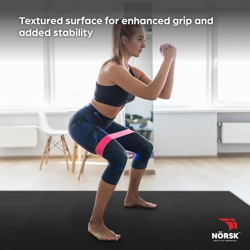 Norsk Dual-Sided Reversible 1/2" Foam Exercise Mats for Home Gym - Interlocking EVA Foam Tiles in Saudi Arabia