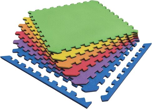 Norsk Dual-Sided Reversible 1/2" Foam Exercise Mats for Home Gym - Interlocking EVA Foam Tiles in Saudi Arabia