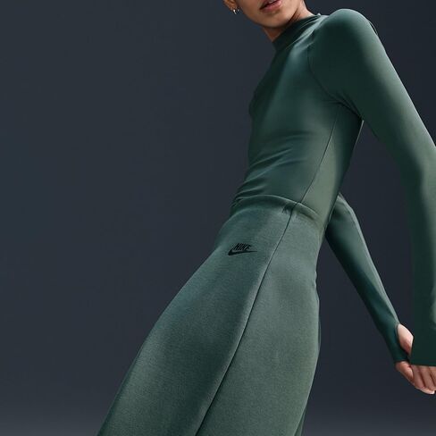 Nike Sportswear Tech Fleece Women's High-Waisted Pleated Pants (FV8052-338, Vintage Green/Black) in Saudi Arabia