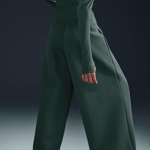Nike Sportswear Tech Fleece Women's High-Waisted Pleated Pants (FV8052-338, Vintage Green/Black) in Saudi Arabia