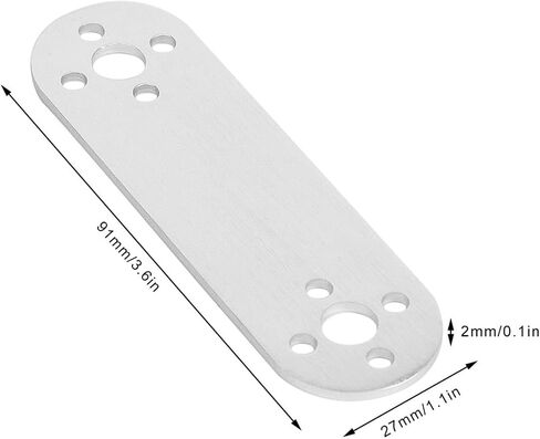 أقواس مسطحة أدوات استبدال الألومنيوم أدوات CNC المعدنية أدوات روبوت روبوت لروبوتات TetrixRobotics متينة 2PCS 91 × 27 × 2MM in Saudi Arabia
