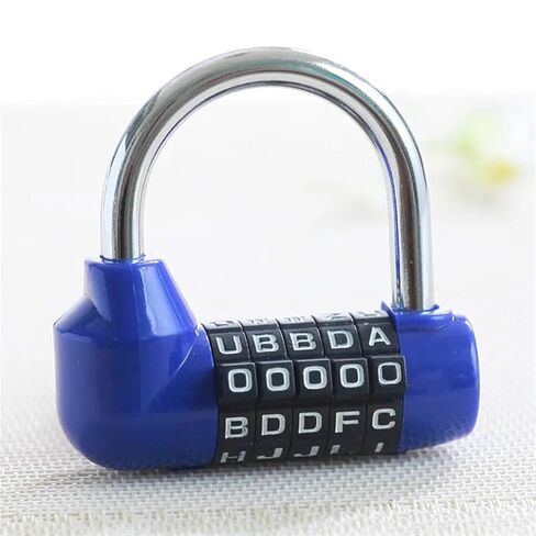 5 Letter Coded Lock 5 Digit Password Lock Wide Shackle Combination Padlock Combination Travel Security Safely Code Lock 1Pcs(Number) in Saudi Arabia