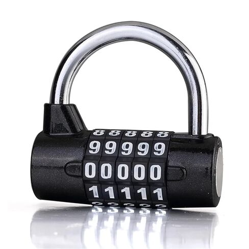5 Letter Coded Lock 5 Digit Password Lock Wide Shackle Combination Padlock Combination Travel Security Safely Code Lock 1Pcs(Number) in Saudi Arabia