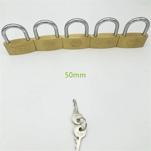 50mm Padlocks Open by Same Keys Copper Locks Padlock for Drawer Luggage Case Box Hardware 5Pcs in Saudi Arabia