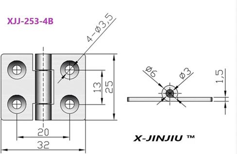 253-4B Stainless Steel Ammeter Control Box Distribution Box Door Hinge Switch Cabinet Hinge Equipment Control Box Hinge 1Pcs in Saudi Arabia