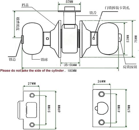 مقبض قفل الباب مع الترباس الربيعي لحمام غرفة نوم المكاتب Women Women Shop Wooden Door Hardware Rarelock 1pcs in Saudi Arabia