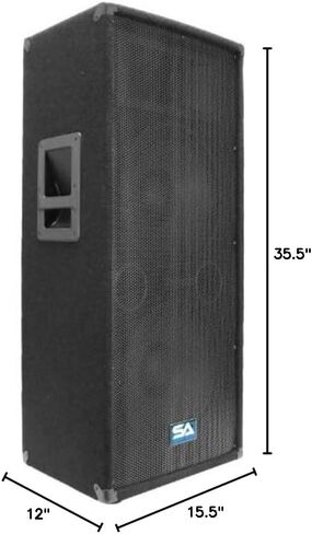 الصوت الزلزالي - SA -122T -PKG23 - زوج من مكبرات الصوت المزدوجة 12 بوصة PA/DJ وكابلات مكبرات الصوت 50 ' - نادي مزدوج 12 بوصة ، مكبرات صوت صاخبة للحفلات in Saudi Arabia
