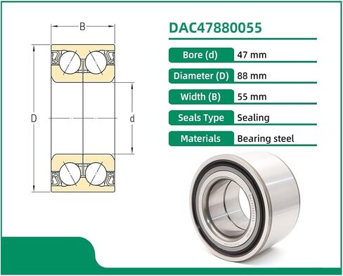 DAC478880055 47X88X55 4432022 713615720 UM51-33-047 47KWD02 DAC4788005M 172634 WHEEL (DAC478005M) in Saudi Arabia