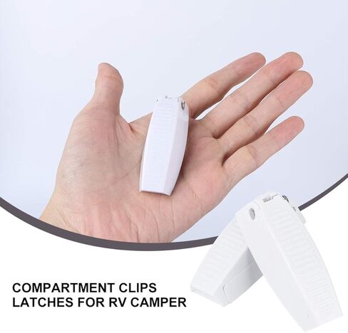 AmoSfun 2pcs Pags Door Clip مزلاج لتصميم التثبيت السهل مع البراغي شريط مزدوج الجوانب للوصول إلى المقصورة الآمنة in Kuwait