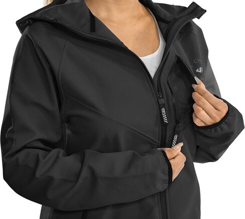 Wulibike Rain Jackets Women Waterproof Softshell Cycling Fleece Windbreaker Cold Weather Running Jacket Hooded Hiking Coat in Saudi Arabia