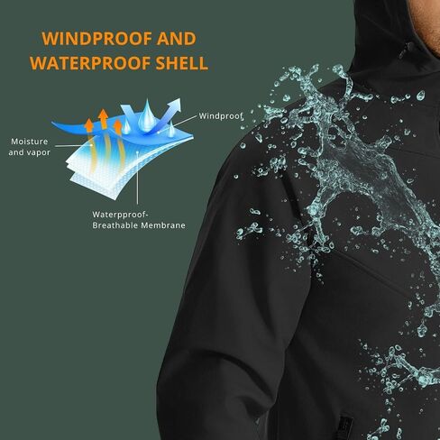 Wulibike Rain Jackets Women Waterproof Softshell Cycling Fleece Windbreaker Cold Weather Running Jacket Hooded Hiking Coat in Saudi Arabia