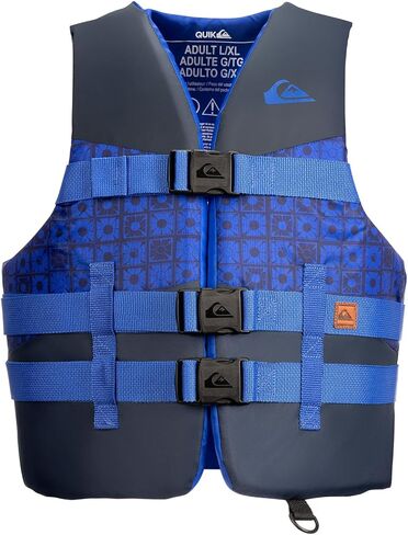 Quiksilver USCG المعتمدة من سترة الحياة للرجال ، وسترات النجاة الخفيفة الوزن EPE مع أبازيم سريعة الإصدار وثقوب الصرف ، PFD لصيد الأسماك ، القوارب ، التجديف ، الرياضات المائية in Saudi Arabia