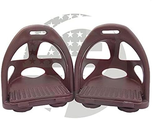 4.75 Plastic Polymer Composite Horse Endurance Stirrups with Removable Cage 12 Colors in Saudi Arabia