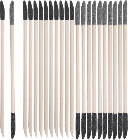 60 PCS Sanding Sticks ، Double Matchsticks 120/280 Grit End Double End تفاصيل عصا الصنفرة للنماذج البلاستيكية هواية خشبية ، in Saudi Arabia