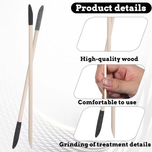 60 PCS Sanding Sticks ، Double Matchsticks 120/280 Grit End Double End تفاصيل عصا الصنفرة للنماذج البلاستيكية هواية خشبية ، in Saudi Arabia
