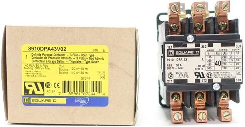 Square D 8910DPA43V02 AC Contactor 3P 120V-AC 40A AMP 20HP in Saudi Arabia