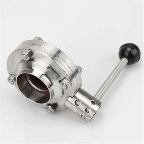 1PCS SS304 1'' 1.5" 2'' 19mm-51mm pipe outer diameter sanitary welded flow control valve(38mm) in Saudi Arabia