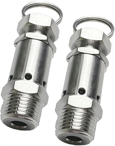 1PCS 1/4" 1/2" 0.5-10Bar 0.05-1.0Mpa 304 stainless steel spring pressure relief valve(6 Bar,1l2) in Saudi Arabia