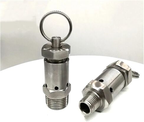 1PCS 1/4" 1/2" 0.5-10Bar 0.05-1.0Mpa 304 stainless steel spring pressure relief valve(6 Bar,1l2) in Saudi Arabia