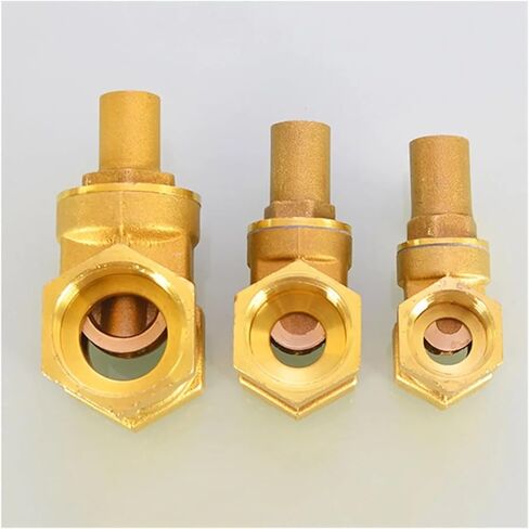 1PCS 1/2" 3/4" 1" locking copper gate valve DN15 DN20 DN25 for water meter switch anti-theft irrigation valve adapter(G1 1",Without key) in Saudi Arabia