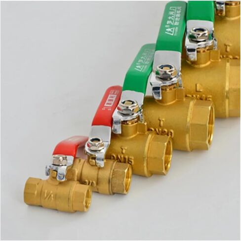 1PCS DN10 صمام الكرة النحاسي مقبض سميك 1/4 بوصة 3/8 بوصة 1/2 بوصة 3/4 بوصة 1 بوصة الخيط الداخلي الخيط الخارجي لمفتاح ماء ماء غاز الماء الساخن (1 "، أنثى BSP) in Saudi Arabia