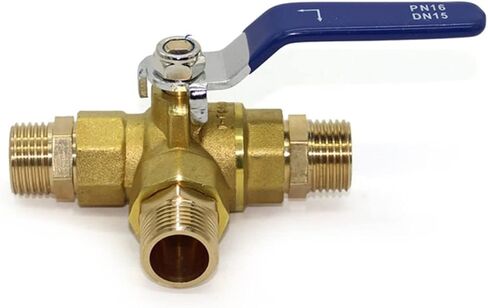 1pcs 1/4 "3/8" 1/2 "3/4" 1 "ذكور موضوع كامل المنفذ L Port T Port TEE RALVE RALVE RALVE (3/4" ، L-type) in Kuwait