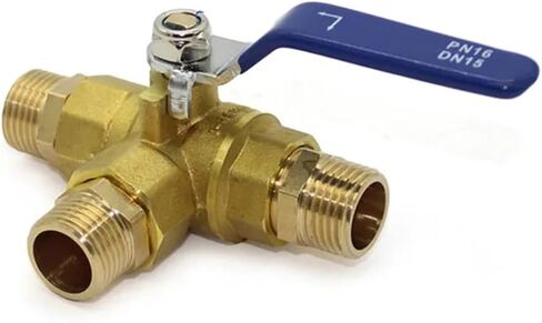 1pcs 1/4 "3/8" 1/2 "3/4" 1 "ذكور موضوع كامل المنفذ L Port T Port TEE RALVE RALVE RALVE (3/4" ، L-type) in Kuwait
