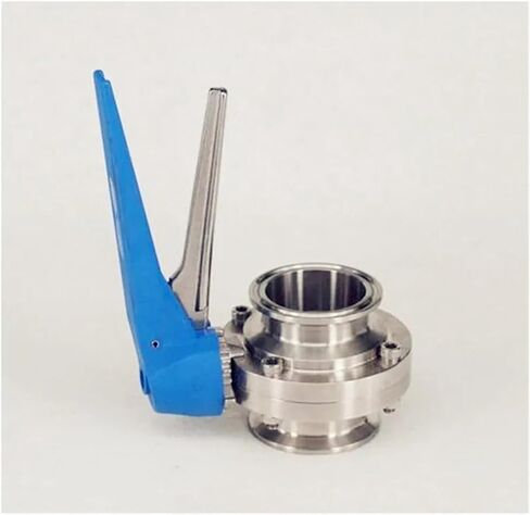 1PCS 3'' 76mm pipe outer diameter 3" triple clamp sanitary valve flow control squeeze trigger homemade SUS 304 stainless steel in Saudi Arabia
