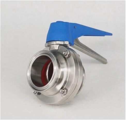 1PCS 3'' 76mm pipe outer diameter 3" triple clamp sanitary valve flow control squeeze trigger homemade SUS 304 stainless steel in Saudi Arabia