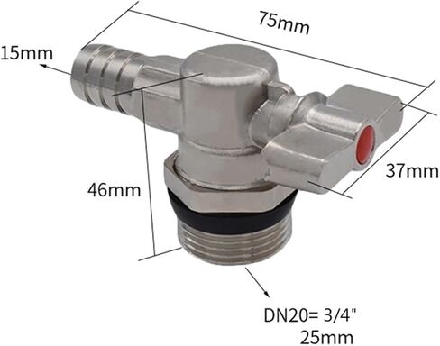 1PCS DN20 DN25 DN32 صمام تصريف النحاس للتصريف ، ومياه الصرف الصحي للتدفئة الأرضية وفاصل الماء الساخن (ب- 1) in Saudi Arabia