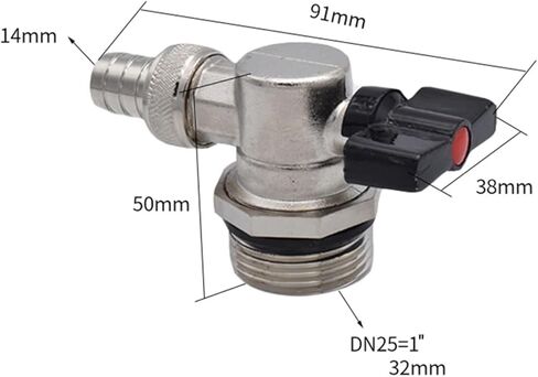 1PCS DN20 DN25 DN32 صمام تصريف النحاس للتصريف ، ومياه الصرف الصحي للتدفئة الأرضية وفاصل الماء الساخن (ب- 1) in Saudi Arabia